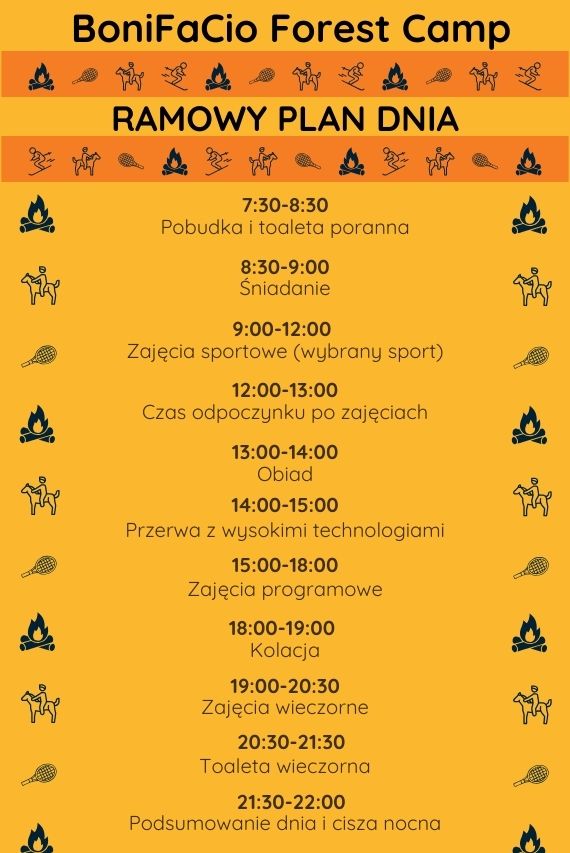 Bonifacio Forest Camp Plan dnia